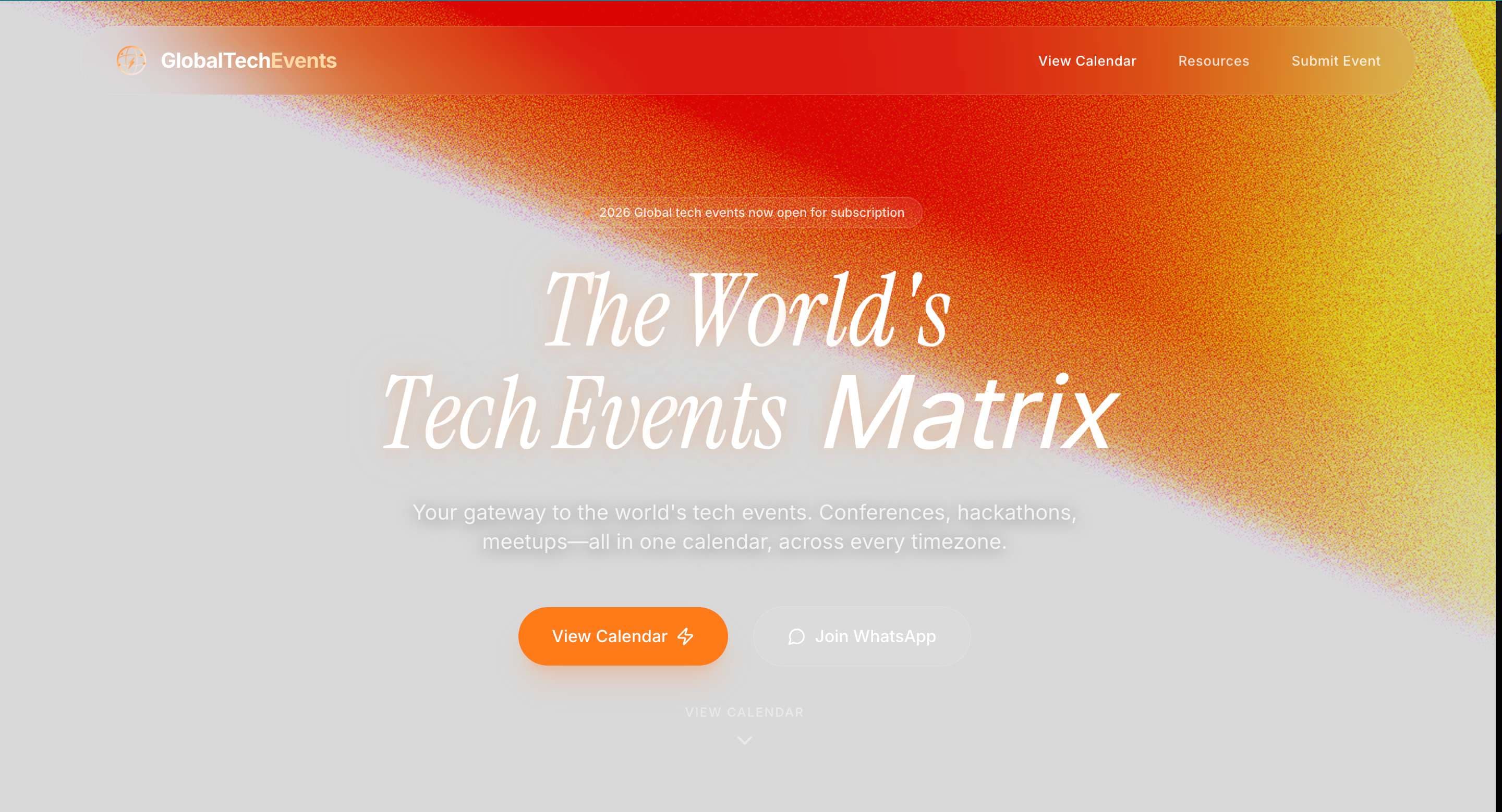 The Global Tech Events product